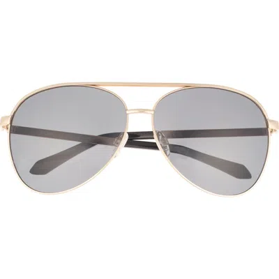 Quay Australia Vivienne 64mm Aviator Sunglasses In Gray
