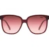 Quay Australia Wide Awake 59mm Gradient Square Sunglasses In Chocolate/ruby