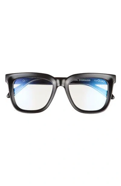 Quay Australia Wired Bevel 44mm Square Blue Light Blocking Glasses In Black