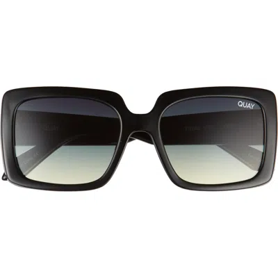 Quay Australia X Paris Total Vibe 54mm Square Sunglasses In Black