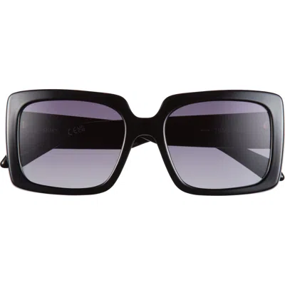 Quay Australia X Paris Total Vibe 54mm Square Sunglasses In Black/smoke