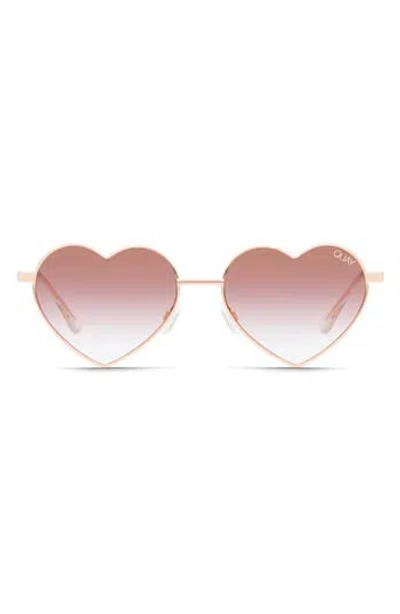 Quay Australia X Pride Heartbreaker 45mm Heart Sunglasses In Neutral