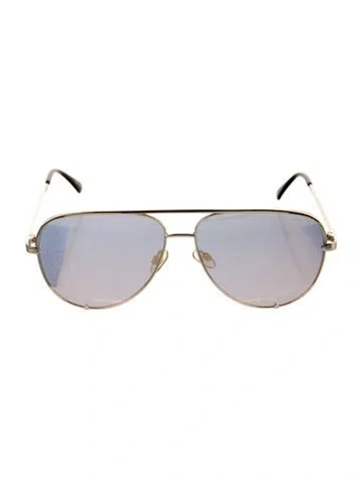 Pre-owned Quay Aviator Mirrored Sunglasses In Gold