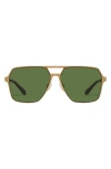 Quay Backstage Pass 52mm Aviator Sunglasses In Bronze / Green Polarized