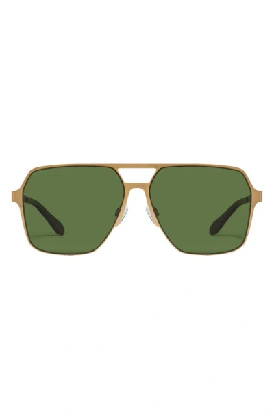 Quay Backstage Pass 52mm Aviator Sunglasses In Yellow