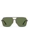 Quay Backstage Pass 60mm Aviator Sunglasses In Green