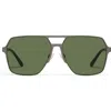 Quay Backstage Pass 60mm Aviator Sunglasses In Green