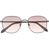 Quay Big Time 54mm Gradient Round Sunglasses In Pink