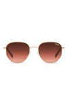 QUAY BIG TIME 54MM GRADIENT ROUND SUNGLASSES