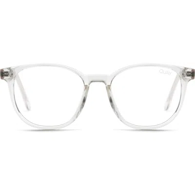 Quay Blueprint 48mm Round Reading Glasses In Metallic