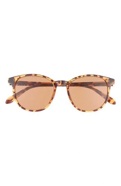 Quay Blueprint 52mm Round Sunglasses In Tortoise/brown Lens
