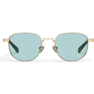 Quay Born Ready 52mm Round Sunglasses In Gold