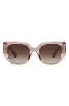 Quay Busy Busy 53mm Square Sunglasses In Doe/brown