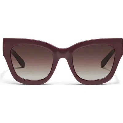 Quay By The Way 46mm Square Sunglasses In Pinot/brown