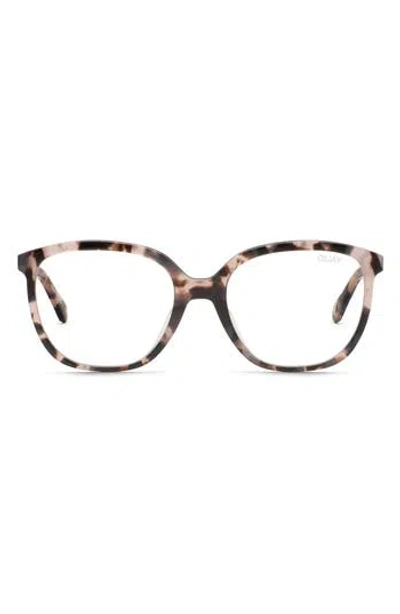 Quay Call Me 47mm Small Square Blue Light Blocking Glasses In Brown
