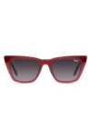 Quay Call The Shots 41mm Polarized Cat Eye Sunglasses In Spice/ Smoke Polarized