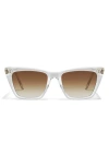 Quay Call The Shots 48mm Gradient Cat Eye Sunglasses In Clear/sepia