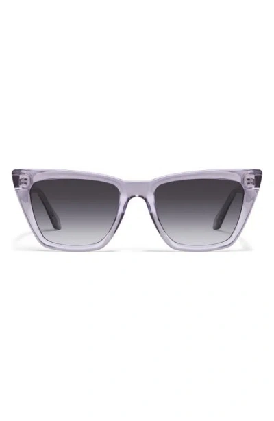 Quay Call The Shots 48mm Gradient Cat Eye Sunglasses In Sweet Pea/smoke
