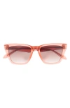 Quay Call The Shots 54mm Gradient Cat Eye Sunglasses In Multi