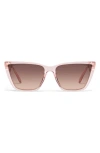 Quay Call The Shots 54mm Gradient Cat Eye Sunglasses In Pink