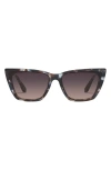 Quay Call The Shots Remixed 43mm Gradient Cat Eye Sunglasses In Gray