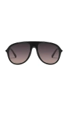 Quay Chart Topper Sunglasses In Black