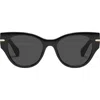 Quay Chit Chat 53mm Cat Eye Sunglasses In Black
