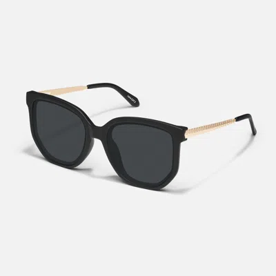 Quay Coffee Run 54mm Gradient Cat Eye Sunglasses In Black,smoke Rx