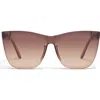 Quay Come Thru 57mm Gradient Cat Eye Sunglasses In Doe/brown Fawn