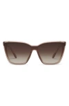 Quay Confidential 143mm Cat Eye Sunglasses In Brown