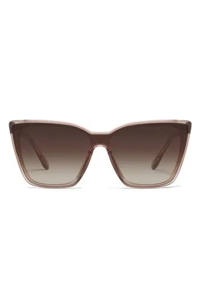Quay Confidential 143mm Cat Eye Sunglasses In Brown