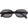 Quay Could Never 35mm Square Sunglasses In Black