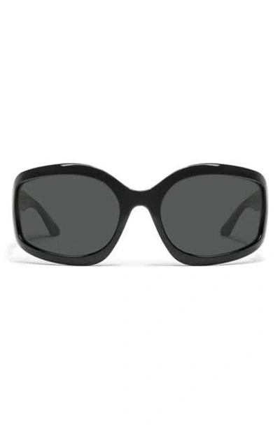 Quay Current Mood 60mm Square Sunglasses In Black