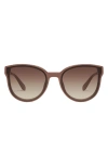Quay Date Night 54mm Round Sunglasses In Brown