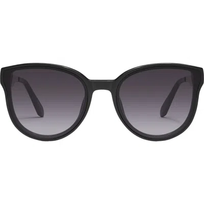 Quay Date Night 62mm Round Sunglasses In Black