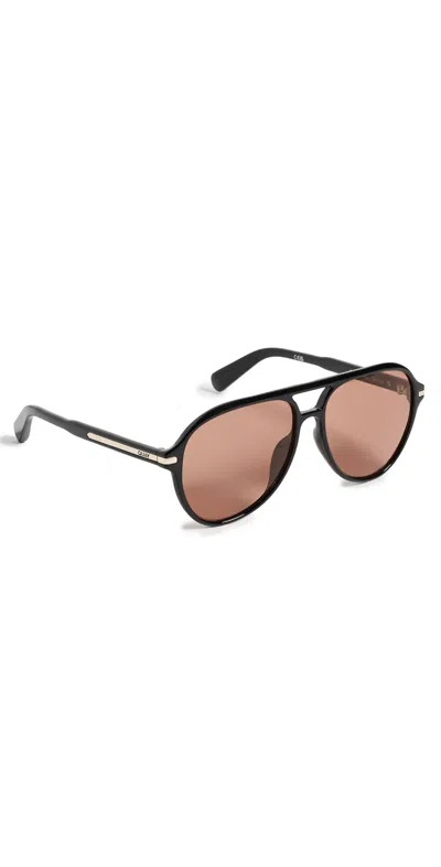 Quay Day One Sunglasses Black/dark Apricot