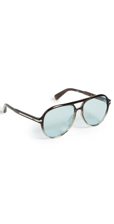 Quay Day One Sunglasses Grey Ombre/aqua