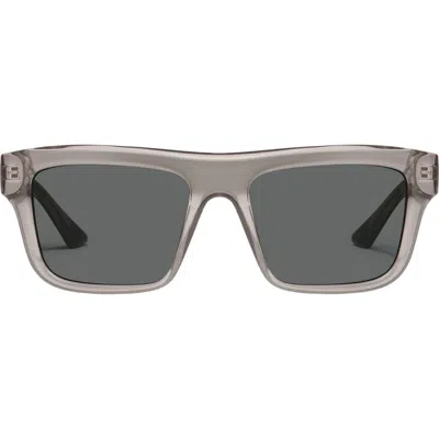 Quay Dealer's Choice 55mm Square Sunglasses In Gray