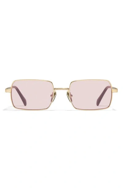Quay Dnd 55mm Square Sunglasses In Gold