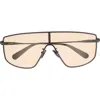 Quay Entourage 138mm Gradient Shield Sunglasses In Black