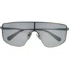 Quay Entourage 138mm Gradient Shield Sunglasses In Blue