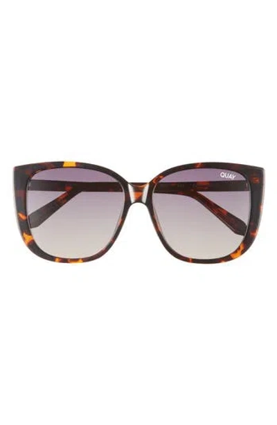 Quay Ever After 54mm Polarized Gradient Square Sunglasses In Multi