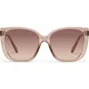 Quay Ever After 58mm Cat Eye Sunglasses In Brown