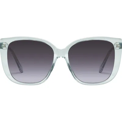 Quay Ever After 58mm Cat Eye Sunglasses In Neutral