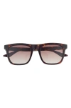 Quay Flip Side 53mm Polarized Square Sunglasses In Brown