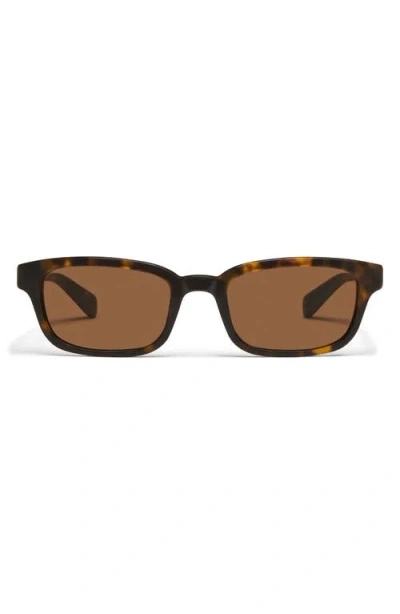 Quay Flow State 54mm Square Sunglasses In Dark Tortoise/brown