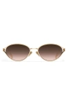 Quay Formal Affair 55mm Round Sunglasses In Brown