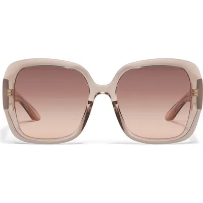 Quay Full Glam 56mm Gradient Square Sunglasses