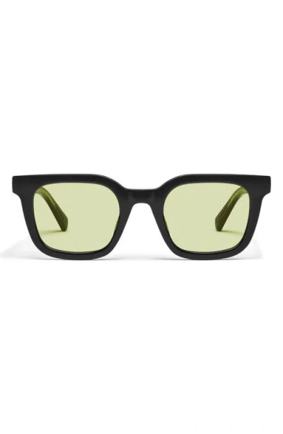 Quay Game Over 49mm Square Sunglasses In Black Zest