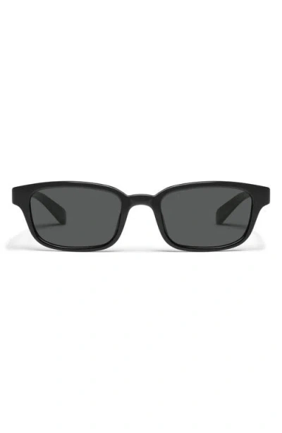 Quay Gender Inclusive Flow State 54mm Polarized Square Sunglasses In Black/smoke Polarized